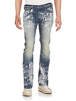 Prps Splattered Straight-leg Jeans