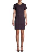 Calvin Klein Houndstooth Short-sleeve Mini Dress