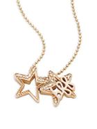 Alex Woo Little Words Diamond & 14k Yellow Gold Bff Star Necklace