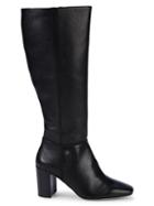 Karl Lagerfeld Paris Ratana Stack-heel Tall Leather Boots