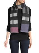 Burberry Wool & Cashmere Check Scarf