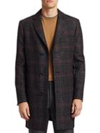 Saks Fifth Avenue Collection Wool Plaid Top Coat
