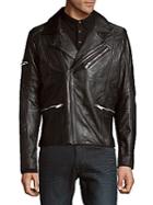 Karl Lagerfeld Leather Biker Jacket