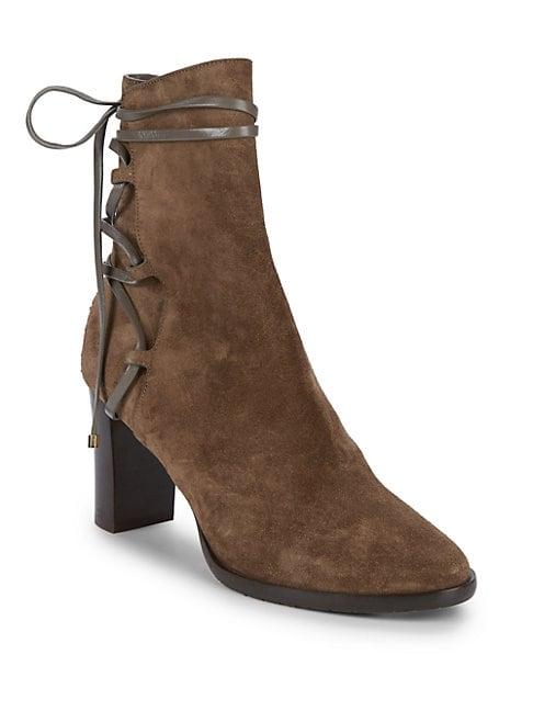 Jimmy Choo Lace-up Suede Booties
