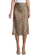Lea & Viola Cheetah-print Midi Skirt