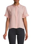 French Connection Pleated Short-sleeve Shirt