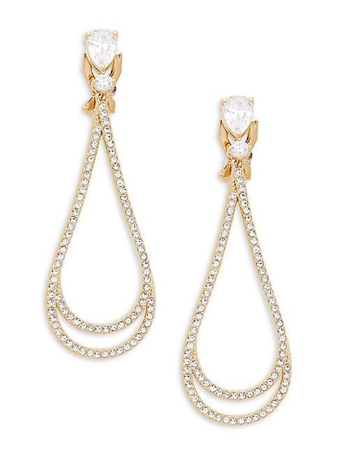 Adriana Orsini Goldtone & Crystal Teardrop Earrings