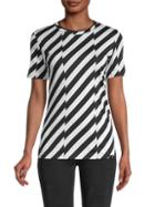 Proenza Schouler Diagonal Stripe Cotton T-shirt