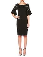 Laundry By Shelli Segal Embellished Bell-sleeve Knee-length Dress