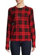 Zadig & Voltaire Plaid Long Sleeve Sweater
