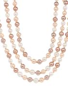 Saachi Goldplated & Shell Pearl Three-layer Necklace