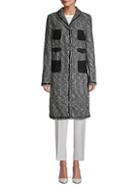 Giambattista Valli Tweed Lace-pocket Overcoat