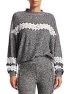 The Kooples Sweet Fleece Lace-inset Sweater