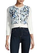 Karl Lagerfeld Applique Cropped Cardigan