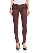 Ag Adriano Goldschmied Coated Skinny Zip-cuff Jeans