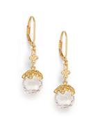 Freida Rothman Jewel-capped Bead Drop Earrings