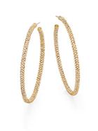 Adriana Orsini Pav&eacute; Hoop Earrings/2.25