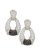 Judith Ripka Sterling Silver & Cubic Zirconia Clip-on Drop Earrings