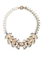 Tataborello Crystal-studded Fan Necklace