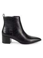 Saks Fifth Avenue Emerson Croc-embossed Leather Ankle Boots