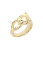 Sphera Milano Made In Italy 14k Yellow Gold Panther Band Ring