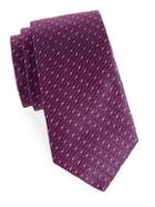 Saks Fifth Avenue Made In Italy Neat Dash Silk Tie