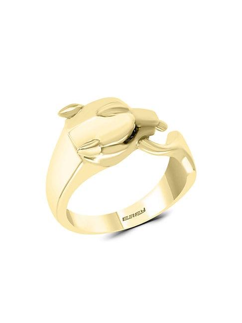 Effy 14k Yellow Gold & Black Sapphire Ring