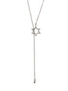 Adornia Fine Jewelry Diamond And Silver Star Lariat Necklace