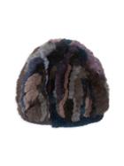 Annabelle New York Multicolored Rabbit Fur Hat