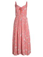 For The Republic Pleated Floral Maxi Dress