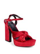 Bcbgeneration Chiara Velvet Twist Platform Sandals/5