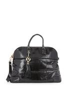 Versace Textured Leather Shoulder Bag