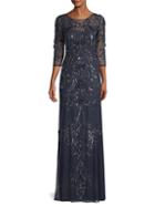 Aidan Mattox Beaded Illusion Gown