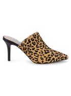 Saks Fifth Avenue Leopard-print Calf Hair Stiletto Mules