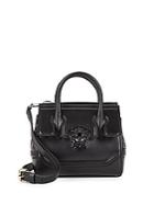 Versace Small Structured Leather Shoulder Bag