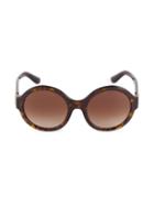 Dolce & Gabbana 53mm Round Tortoise Sunglasses