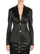 Versace Stretch Satin Two-button Jacket