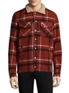 Nudie Jeans Lenny Faux Shearling Checkered Jacket