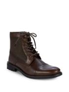 Kenneth Cole Reaction Round-toe Leather Ankle Boots
