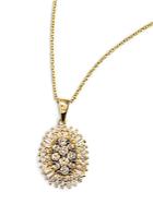 Effy 14 Kt. Gold Brown And White Diamond Pendant Necklace