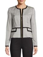 Calvin Klein Collection Dotted Piped Zip-front Jacket