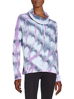 Betsey Johnson Performance Tie-dyed Cowlneck Pullover