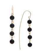 Rivka Friedman Goldplated Black Onyx Threader Earrings
