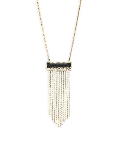 Alexis Bittar Multi-fringe 10k Goldplated Crystal Necklace