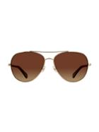 Kate Spade New York Avaline 58mm Polarized Aviator Sunglasses