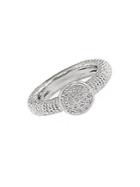 Effy Balissima Sterling Silver And Circle Pave Diamond Ring