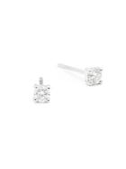 Ef Collection 14k White Gold Prong Stud Earrings