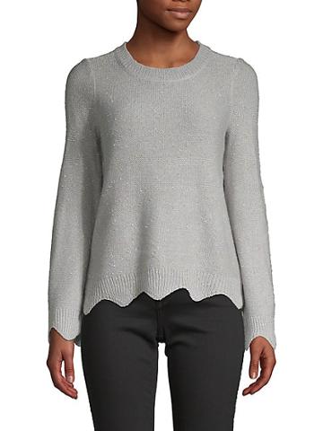 Design 365 Scallop-trimmed Sweater