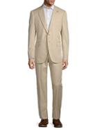 Isaia Gregory Solid Cotton Suit
