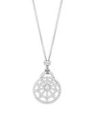 Roberto Coin 18k White Gold & Diamond Web Pendant Necklace